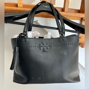 Tory Burch 3-compartment Black Leather Tote